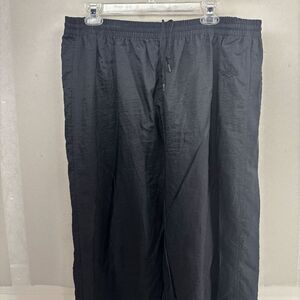 Vintage 90s Reebok Black Nylon Windbreaker Jogger Track Pants Mens XL